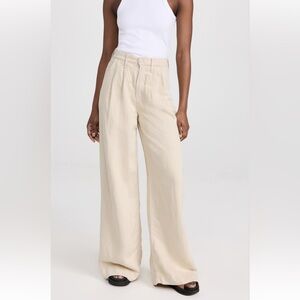 MOTHER Cream Wide Leg Jeans
